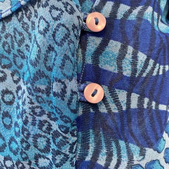 Blue Chiffon Print 2 Piece Set SKU 6002 - Picture 8 of 17